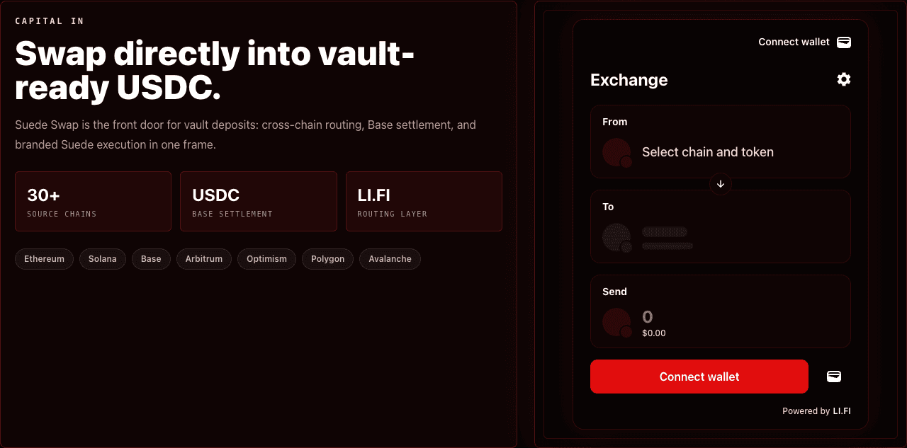 Suede Vaults product screen from Suede Labs AI