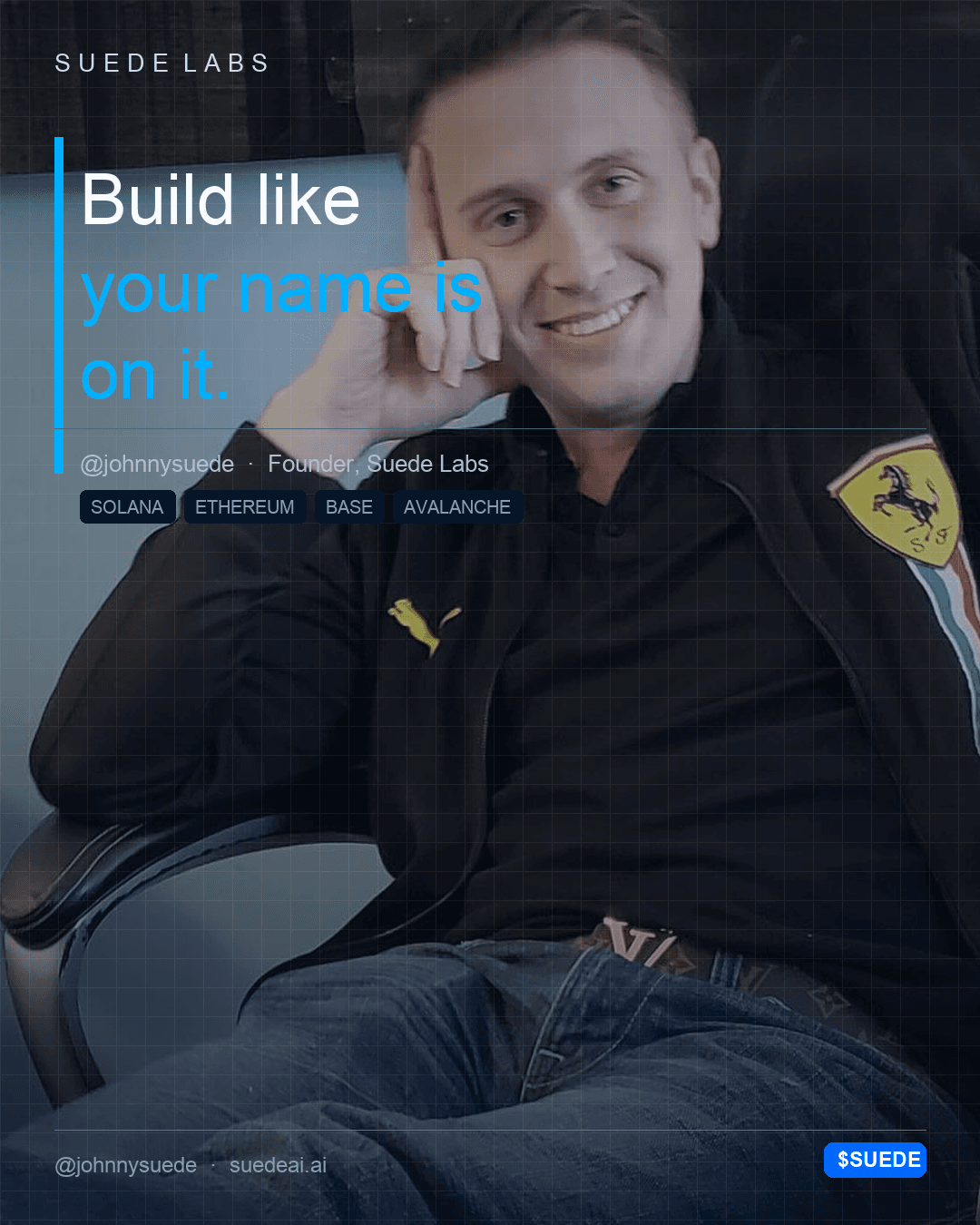 Jason Colapietro, founder of Suede Labs AI, in founder media image 3.