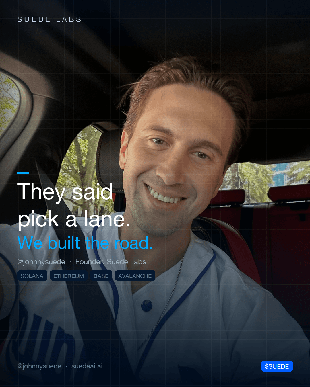 Jason Colapietro, founder of Suede Labs AI, in founder media image 6.