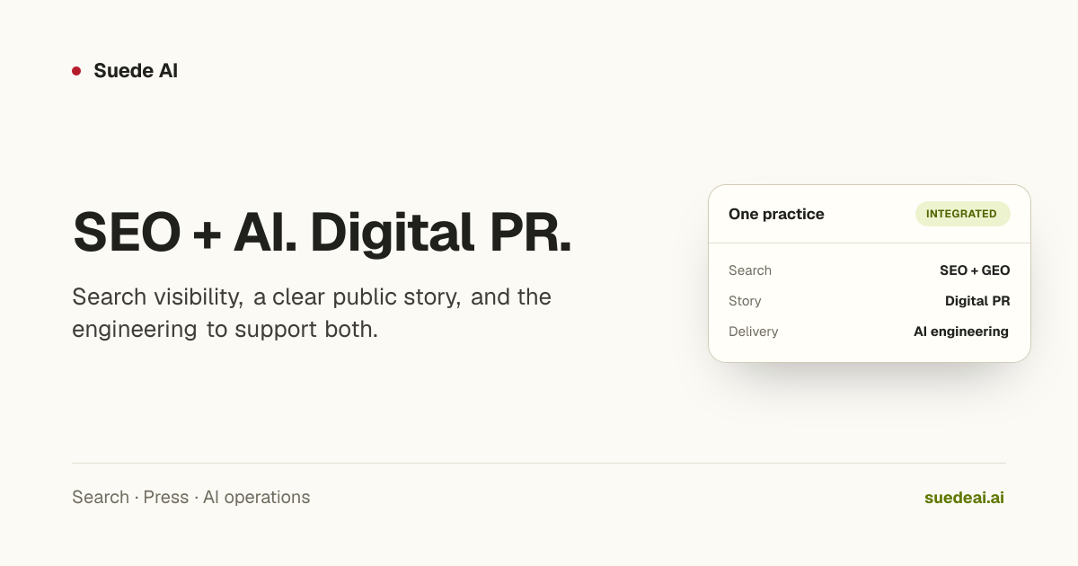 Suede AI | SEO, AI Search Visibility & Digital PR